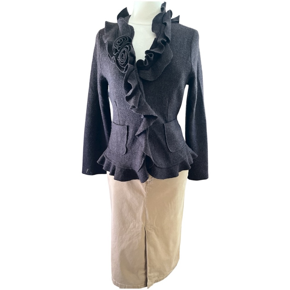 GAP Khaki Utility Pocket Pencil Cotton Midi Skirt Size 6 - Picture 9 of 10